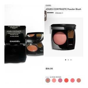CHANEL JOUES CONTRASTE Powder Blush 02 Rose Bronze. NIB!